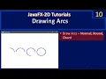 Drawing Arcs Normal Chord and Round Java FX 2D Tutorials