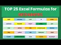 TOP 25 Basic Excel Formulas for Beginners 2025 Step-by-Step Excel Guide