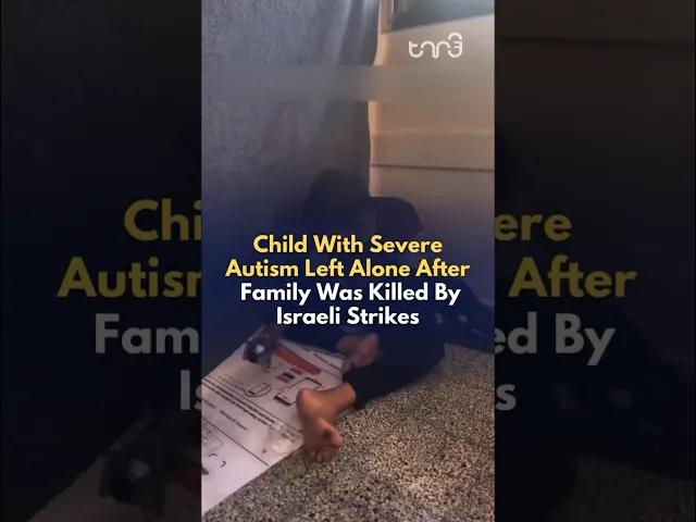 ⁣Child with severe autism is the sole survivor after his entire family was killed by Israeli strikes.