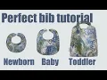 The perfect bib 3 bibs sewing tutorial Newborn bib baby bib toddler bib