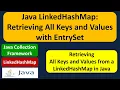 How to get all keys and values from the LinkedHashMap LinkedHashMap Key and Value