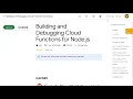 Building and Debugging Cloud Functions for Node js GSP880