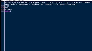 Subtraction of two numbers in python Class 11 Pythoncodes