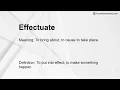 Effectuate Meaning