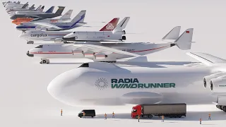 Cargo Plane Size Comparison (3D)
