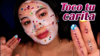 ASMR 4K 💎 Te pongo BRILLITOS en la cara para DORMIR PROFUNDO 😴 | Bedazzling 40 Min