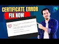 How To Fix Website Security Certificate Error in Microsoft Edge SSL Fix Windows