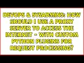 How should I use a proxy server to access the internet - with custom Python plugins for request