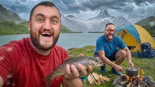 Wild Camping In the Swiss Alps In A Thunderstorm!