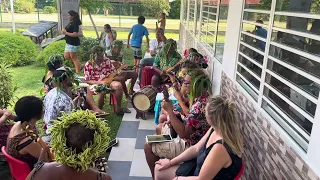 Playing Ukelele in Huahine in The Society Islands, part of French Polynesia