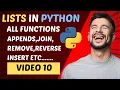 Python Lists And List Functions Python Tutorials In Hindi List datatype in python