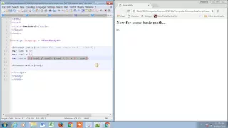 basic math in JavaScript