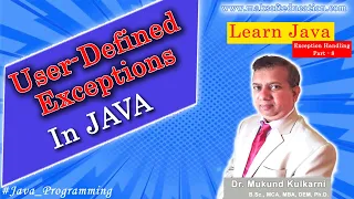 User defined Exceptions Customized Exception Programmer s Exception Exception Handling Part 8
