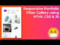 how to add filter with portfolio gallery using html css - Filter image gallery