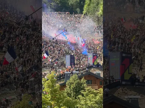 The moment when Max Alran wins his first World Cup on home turf 🤯🇫🇷