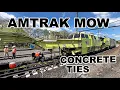 Amtrak P-811 MOW Track Laying System Crew Placing Concrete Ties