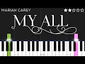 Download Lagu Mariah Carey - My All | EASY Piano Tutorial