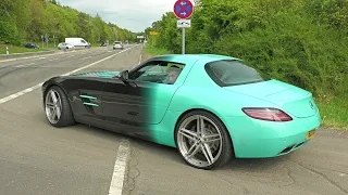 Cars Leaving Nürburgring Tankstelle - SLS AMG, Single Turbo M4, Corvette C7 Z06 TIKT