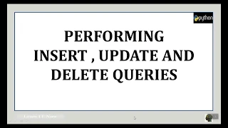 Database Connectivity Python to MySQL Part 3