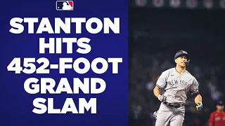 GO-AHEAD GRAND SLAM Giancarlo Stanton DEMOLISHES a grand slam to put the Yankees ahead of Boston