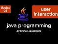 Java Scanner Class Explained Take User Input in CMD String int double java basics 05