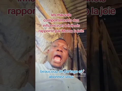 les mauvais comportements des influenceurs béninois rapporté par Momo la joie