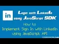 Login with LinkedIn using JavaScript SDK