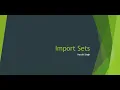 Import Sets ServiceNow