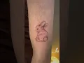 Cute dainty bunny tattoo