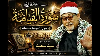 قراءه ممتعه سورة القيامة بصوت الشيخ سيد سعيد تلاوة تهز القلب وتوقظ الروح دندنها