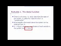 QM Postulates Part 1 - The Wavefunction rev Aug 2022