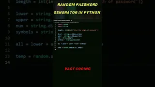 Random Password Generator in Python Generate Random Passwords using Python