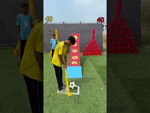 Who will Be the First to Score 40 points Using Hockey Stick Football Shots ?