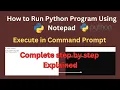 How to run python code in Command prompt in Kannada learn code with tech Python in Command Prompt