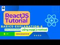 React JS tutorial for beginners step by step in Telugu use of map method in ReactJS Ottit