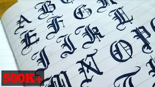 Download Gothic Calligraphy Blackletter Calligraphy Old English Alphabets from a to z MP3