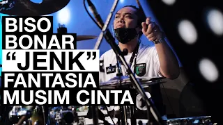 Download FANTASIA MUSIM CINTA \u0026 BISO BENAR OJA GV7 MINGGU 9 DRUM CAM JENK ALI MP3