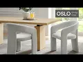 Oslo Barrel Fabric Upholstered Dining Accent Chair