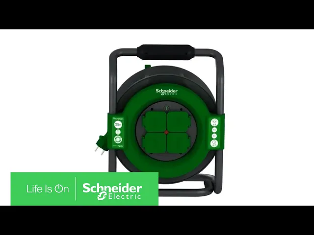 Макара Thorsman 25м IP44 H07RN-F 3G2.5mm2 термична защита 4x шуко SE, SCHNEIDER ELECTRIC, IMT33148