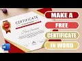 Create a certificate template in word for free - lots of tips and tricks