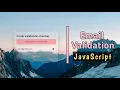 How To Make Email Validation Using JavaScript Valid Invalid Email Check In JavaScript