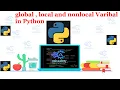 Python 019 global local nonlocal Variable in Python Hindi Priya Ranjan code academy