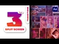 Multiscreen Transitions - 3 Split Screen After Effects Template Tutorial