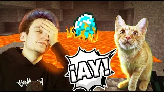 Le enseño a Simba a jugar Minecraft... (salté a la lava de la vergüenza)