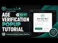 How to Create Age Verification Popups in WordPress Instant Popup Builder Tutorial