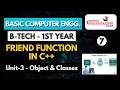 Friend Function in C Basic Computer Engineering RGPV B Tech 1st Year