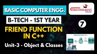 Friend Function in C Basic Computer Engineering RGPV B Tech 1st Year