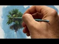 How to paint Different Palm trees in Acrylics What materials I use
