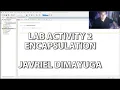 Encapsulation Lab Activity 2 Dimayuga BSAIT 1 - 3
