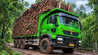 MASSIVE Logging Truck vs. Deep Mud | Extreme Off-Road Timber Haul 🚛🌲